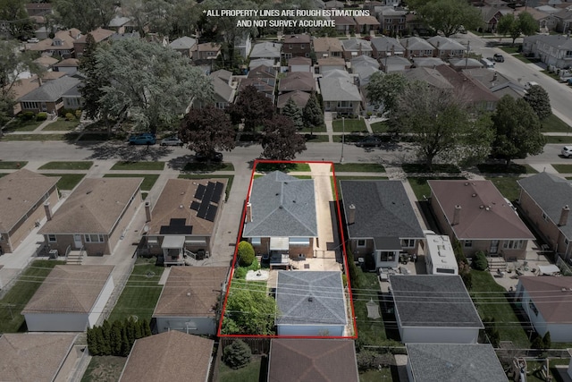 4316 N Sayre Ave, Norridge, IL 60706 - aerial view of residential area featuring property boundaries highlighted