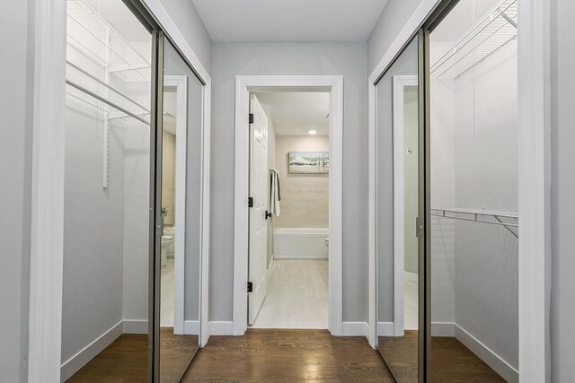 16243 Hummingbird Hill Dr, Orland Park, IL 60467 - hall featuring dark wood finished floors