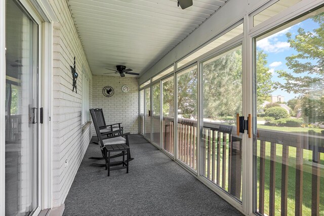 16243 Hummingbird Hill Dr, Orland Park, IL 60467 - sunroom featuring a ceiling fan and healthy amount of natural light
