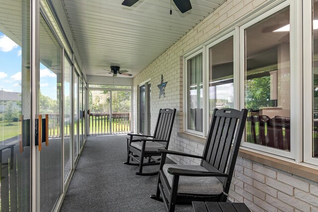 16243 Hummingbird Hill Dr, Orland Park, IL 60467 - sunroom with ceiling fan