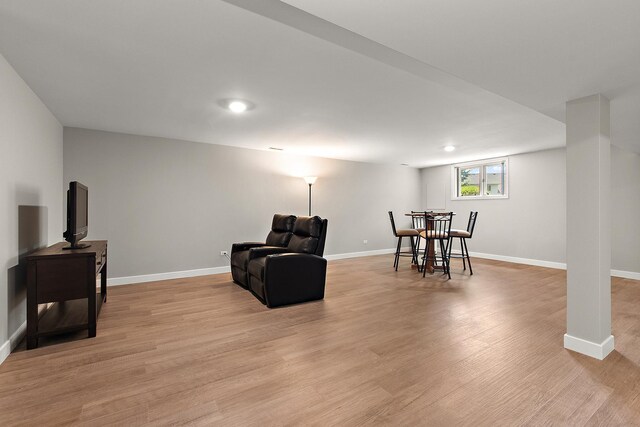 16243 Hummingbird Hill Dr, Orland Park, IL 60467 - sitting room featuring baseboards and light wood-style flooring