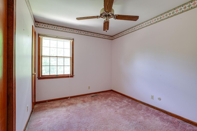 400 Seafarer Dr, Third Lake, IL 60030 - carpeted empty room with baseboards and a ceiling fan