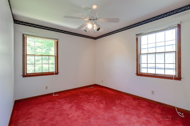 400 Seafarer Dr, Third Lake, IL 60030 - spare room featuring carpet flooring and ceiling fan
