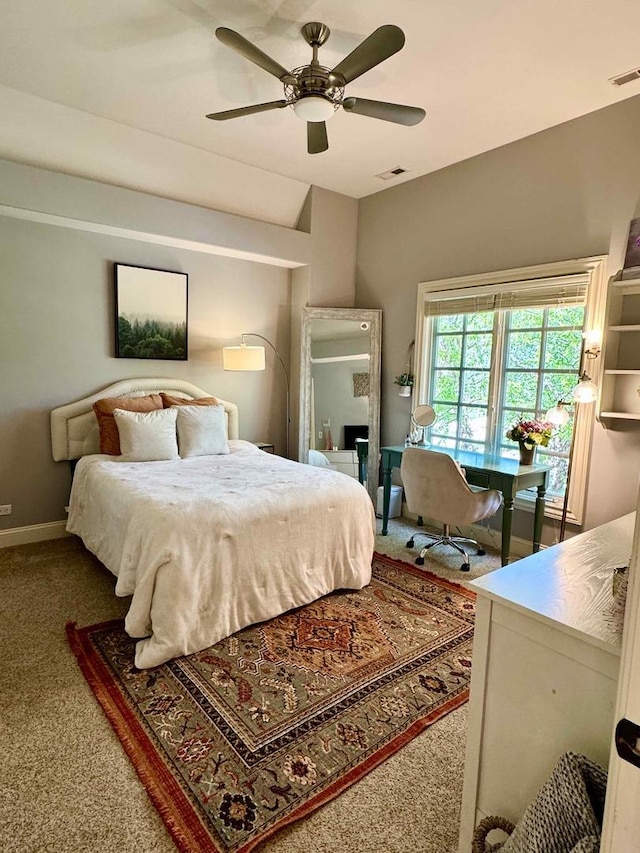 1104 S Vine Ave, Park Ridge, IL 60068 - bedroom with carpet floors and ceiling fan