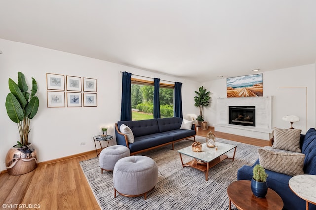 600 N Brookdale Dr, Schaumburg, IL 60194 - living room with wood finished floors and a high end fireplace