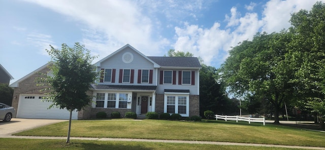 95 Brentwood Trl, Elgin, IL 60120 - traditional-style home featuring concrete driveway, a garage, and stone siding