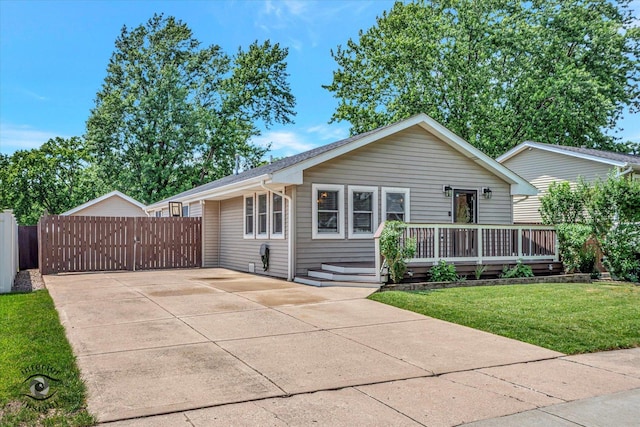 16838 S 91st Ave, Orland Hills, IL 60487 - view of front facade featuring a gate, driveway, and a deck