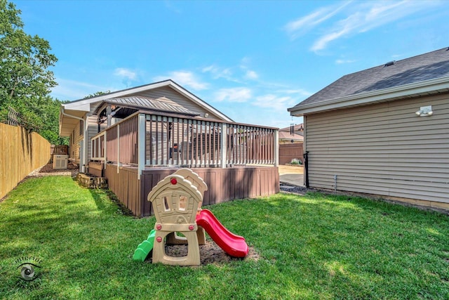 16838 S 91st Ave, Orland Hills, IL 60487 - view of jungle gym featuring a deck