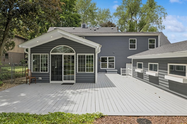 5618 Marietta Dr, Crystal Lake, IL 60014 - wooden deck with a sunroom