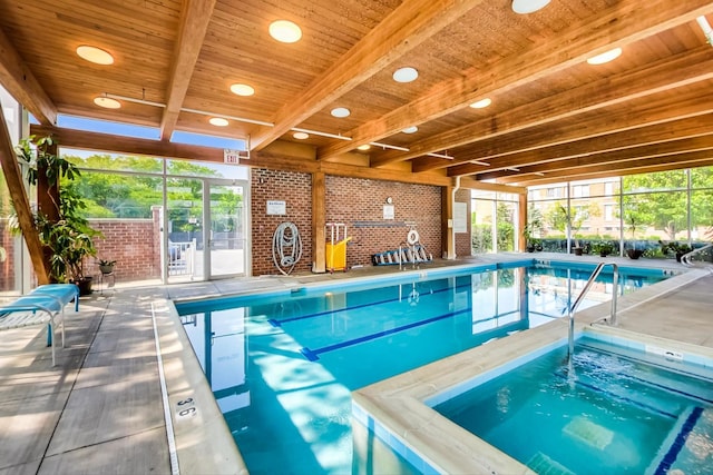 351 Kelburn Rd Unit 112, Deerfield, IL 60015 - indoor pool featuring a patio area