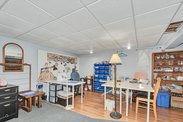 13348 S Stephen Dr, Palos Park, IL 60464 - office space featuring a drop ceiling and wood finished floors