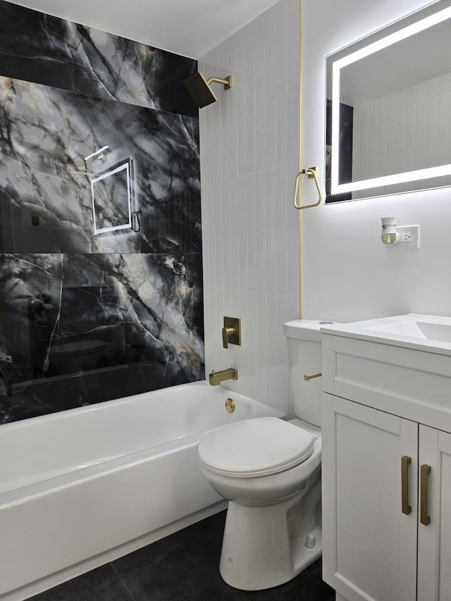 16536 Wolcott Ave, Markham, IL 60428 - full bath featuring tub / shower combination, vanity, and tile patterned flooring