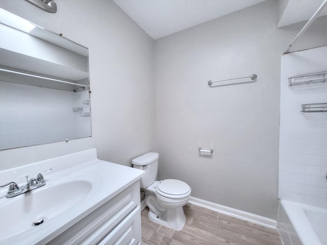14326 Irving Ave, Dolton, IL 60419 - bathroom with vanity, wood finished floors, and shower / tub combination