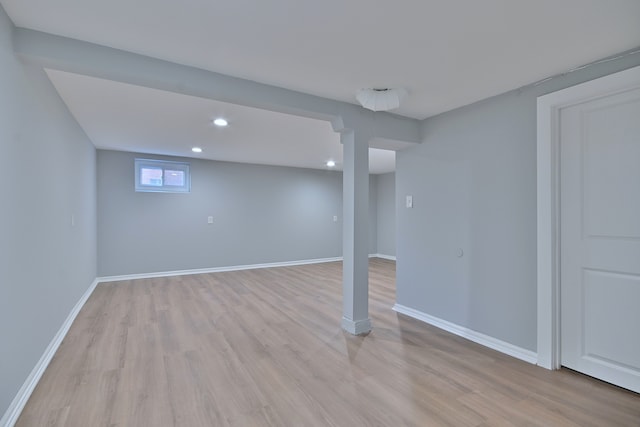 2024 S 24th Ave, Broadview, IL 60155 - basement featuring light wood-type flooring and recessed lighting