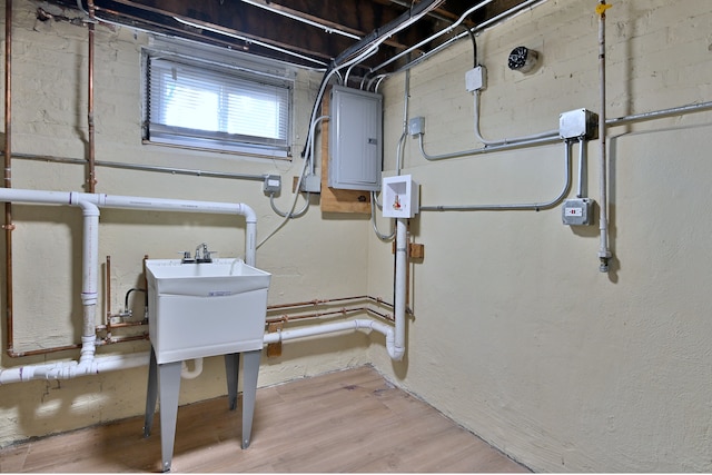 2024 S 24th Ave, Broadview, IL 60155 - below grade area with electric panel and light wood-type flooring