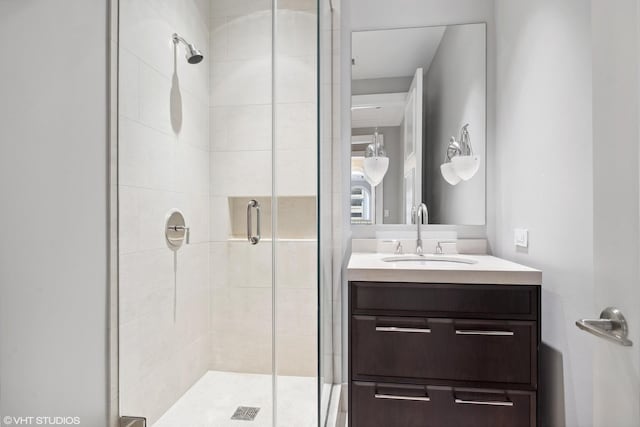 118 E Erie St Unit 19C, Chicago, IL 60611 - bathroom featuring a stall shower and vanity