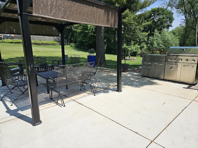 1718 Rosewood Ln, Johnsburg, IL 60051 - view of patio with outdoor dining area and a grill