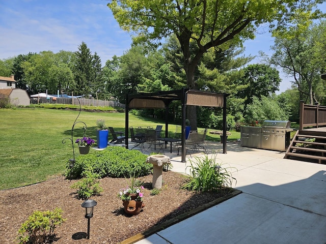1718 Rosewood Ln, Johnsburg, IL 60051 - view of green lawn featuring a gazebo and a patio