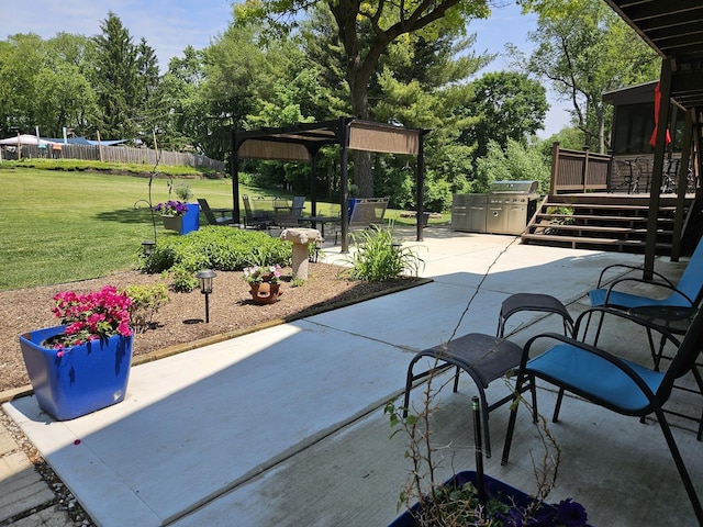 1718 Rosewood Ln, Johnsburg, IL 60051 - view of patio / terrace with a deck