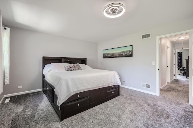 1718 Rosewood Ln, Johnsburg, IL 60051 - carpeted bedroom featuring attic access and baseboards