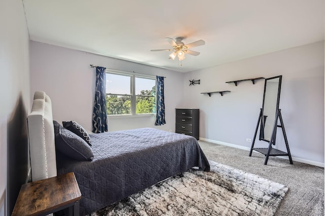 1718 Rosewood Ln, Johnsburg, IL 60051 - carpeted bedroom with baseboards and a ceiling fan