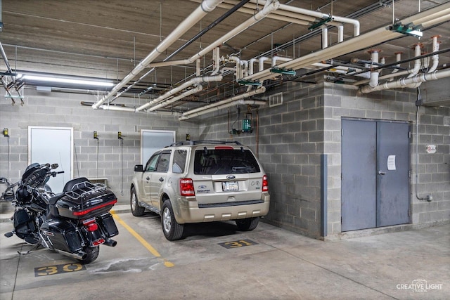 515 Main St Unit 402, West Chicago, IL 60185 - parking deck with concrete block wall