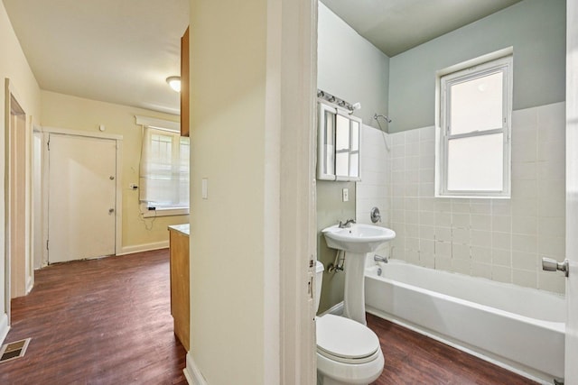 6225 S Wood St, Chicago, IL 60636 - full bath with bathtub / shower combination and wood finished floors