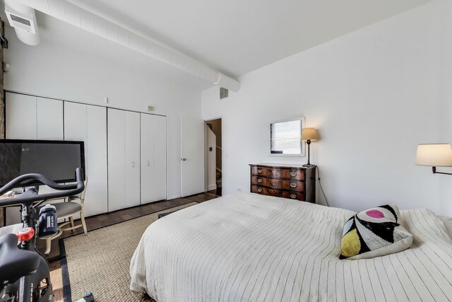 1720 N Marshfield Ave Unit 108, Chicago, IL 60622 - bedroom with wood finished floors and a closet