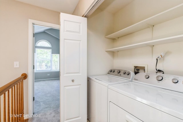 1109 Blackburn Dr, Grayslake, IL 60030 - laundry room featuring separate washer and dryer and carpet