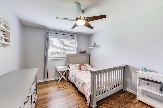 141 S Cedar St, Palatine, IL 60067 - bedroom featuring wood finished floors and a ceiling fan