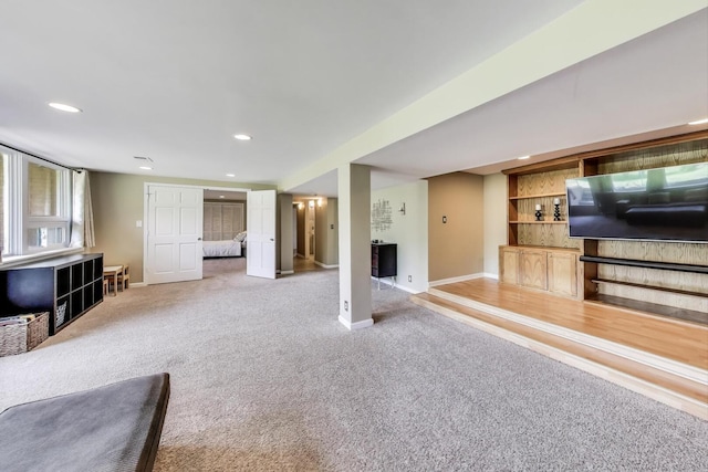 141 S Cedar St, Palatine, IL 60067 - unfurnished living room with recessed lighting and carpet