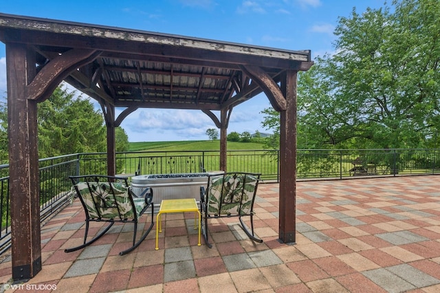 26 Red Hawk Dr, Oswego, IL 60543 - view of patio featuring a gazebo