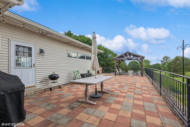 26 Red Hawk Dr, Oswego, IL 60543 - view of patio featuring a gazebo and grilling area