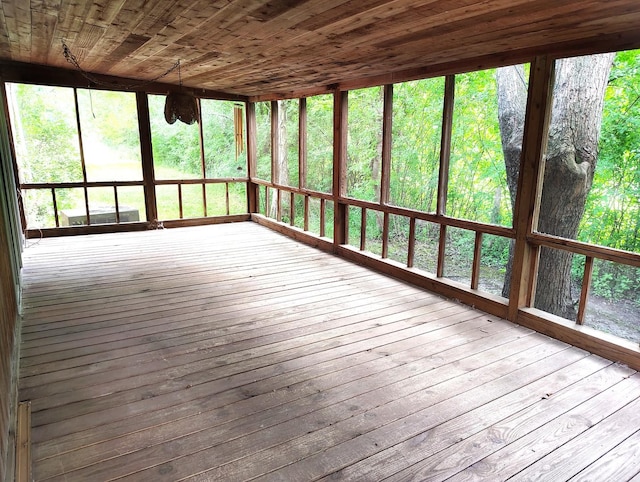 28442 W Main St, Barrington, IL 60010 - unfurnished sunroom with wood-type flooring and wood ceiling