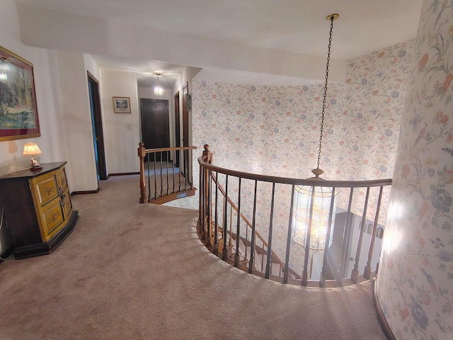 28442 W Main St, Barrington, IL 60010 - corridor with an upstairs landing and light carpet