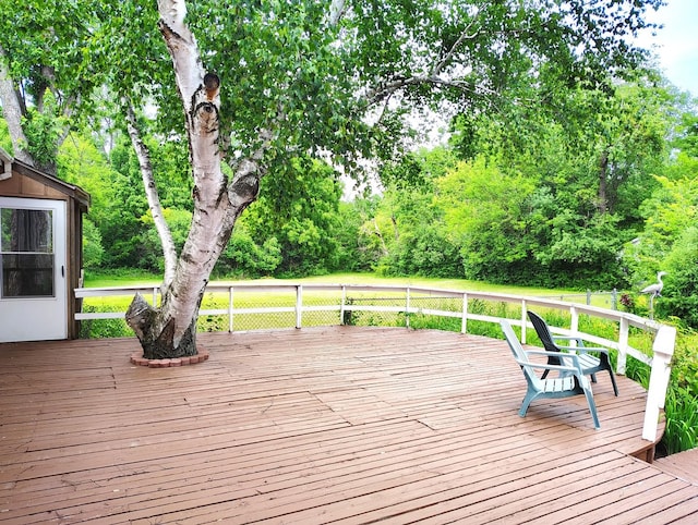 28442 W Main St, Barrington, IL 60010 - deck featuring view of wooded area