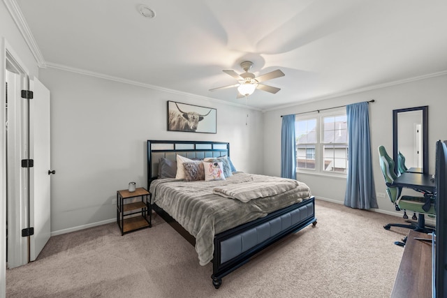 16026 85th Pl, Tinley Park, IL 60487 - bedroom featuring carpet floors, crown molding, and a ceiling fan