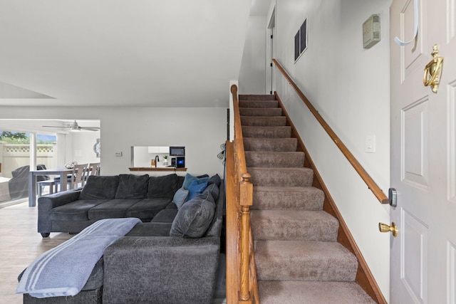 16026 85th Pl, Tinley Park, IL 60487 - stairway with a ceiling fan