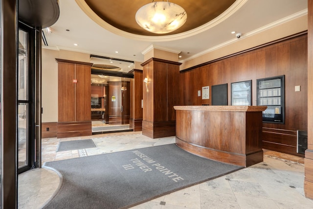 233 E 13th St Unit 2001, Chicago, IL 60605 - reception with ornamental molding, recessed lighting, and a security system