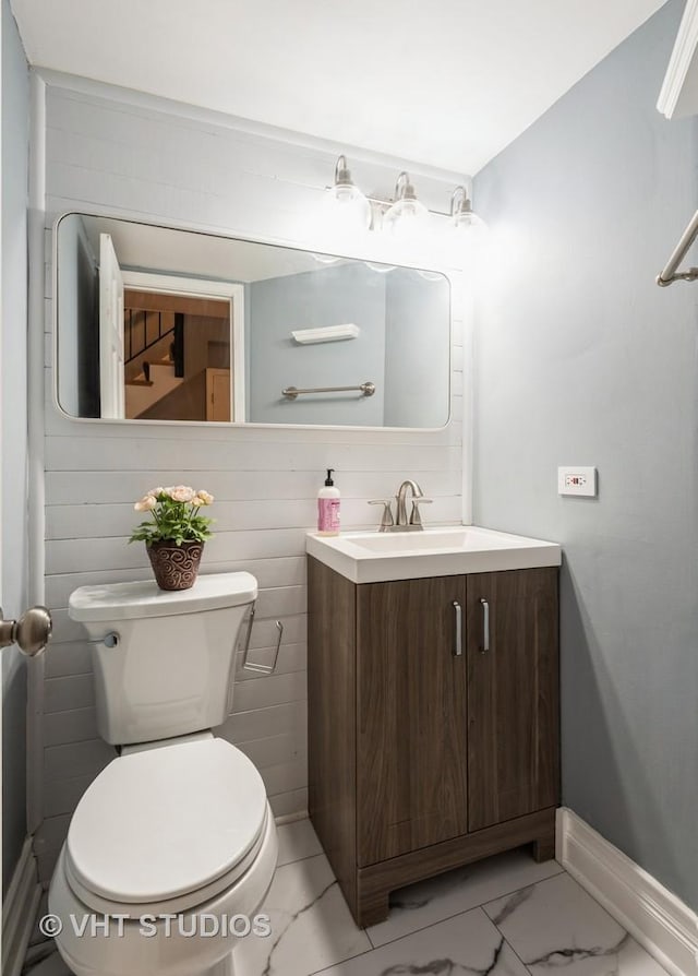 806 S May St, Chicago, IL 60607 - bathroom with vanity and marble finish flooring