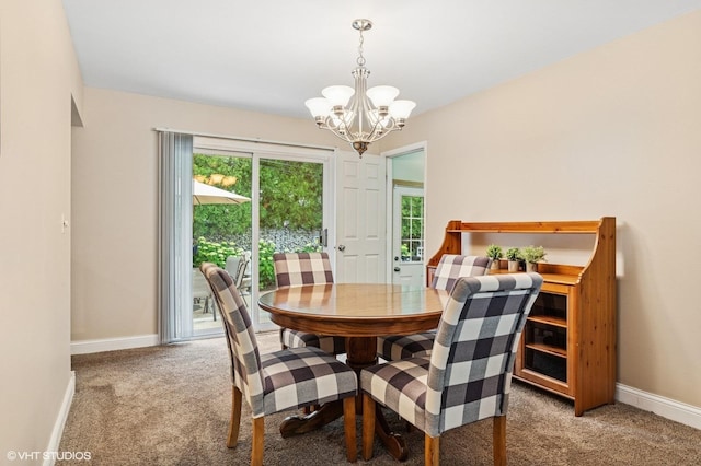 200 E Park Ave, Bloomingdale, IL 60108 - dining space featuring a chandelier and carpet flooring
