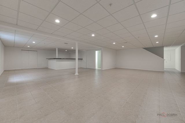 5860 Betty Gloyd Dr, Hoffman Estates, IL 60192 - finished basement with baseboards and recessed lighting