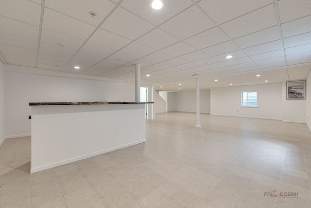 5860 Betty Gloyd Dr, Hoffman Estates, IL 60192 - basement featuring baseboards and recessed lighting