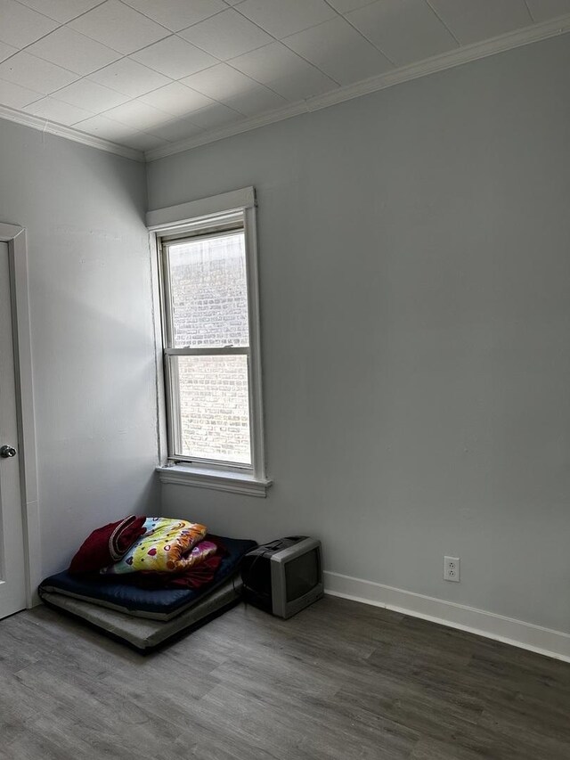 7621 S Eberhart Ave, Chicago, IL 60619 - spare room with crown molding and wood finished floors
