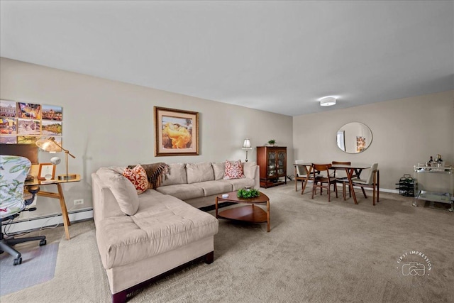 1321 S Finley Rd Unit 108, Lombard, IL 60148 - carpeted living room featuring baseboard heating and baseboards