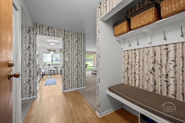 1321 S Finley Rd Unit 108, Lombard, IL 60148 - mudroom featuring wood finished floors