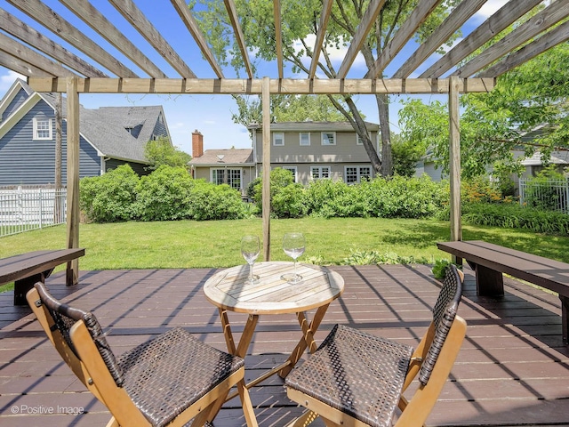 118 Burlington Ave, Clarendon Hills, IL 60514 - view of patio featuring a deck and a pergola