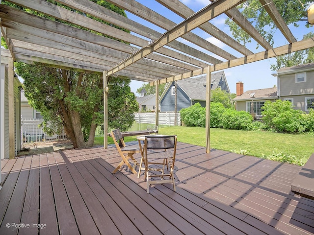 118 Burlington Ave, Clarendon Hills, IL 60514 - wooden terrace featuring a pergola and outdoor dining space