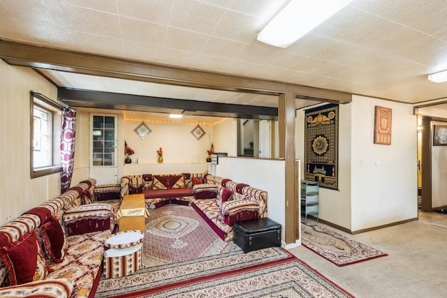 6612 N Mozart St, Chicago, IL 60645 - carpeted living room featuring baseboards