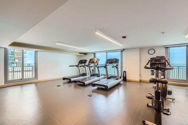 6007 N Sheridan Rd Unit 36F, Chicago, IL 60660 - exercise room featuring baseboards